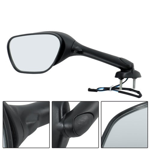 Black Mirrors Smoke Turn Signals For Suzuki GSXR 600 750 1000 2005-2015