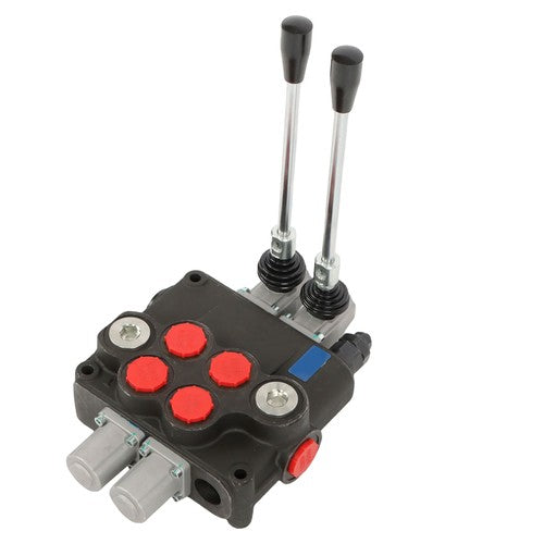 32 GPM 2 Spool 3600 PSI Hydraulic Directional Control Valve Double Acting SAE 16