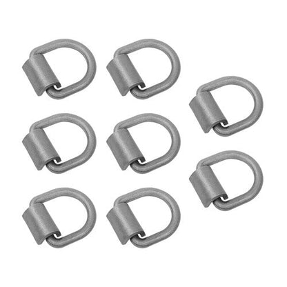 {8 Pack} 5/8" Heavy Duty Weld-On Forged D Ring Fracture Strength 18000 LBS