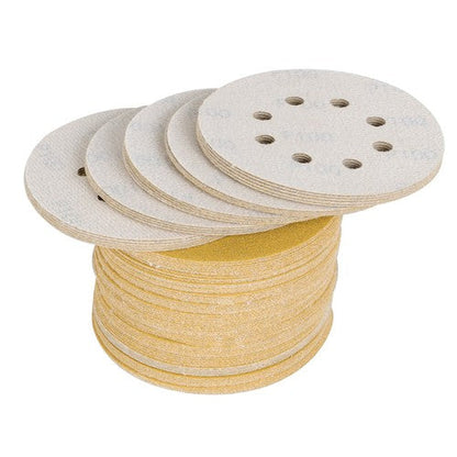 100 Pack 5 Inch 8-Hole 100 Grit Hook-and-Loop Sanding Disc Sander Paper