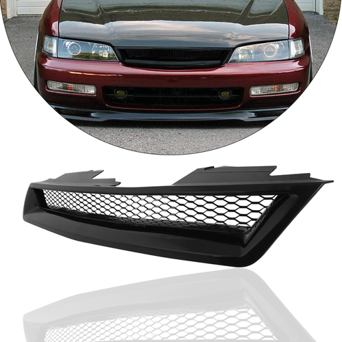 Fits Honda Accord 1994-1997 Black Type-R Front Hood Bumper Mesh Grille Grill 94