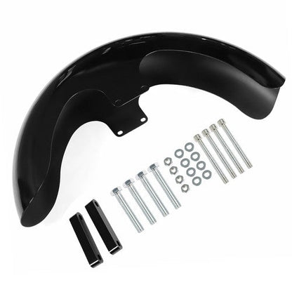 NEW 23" Wrap Front Fender Gloss Black For Touring Road King Electra Glide FLHR