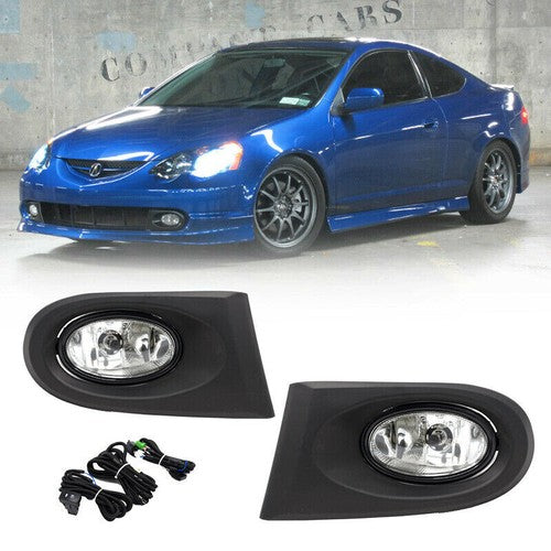 Clear Lens Bumper Fog Lights Lamps w/wiring for 2002-2004 for Acura RSX 2DR