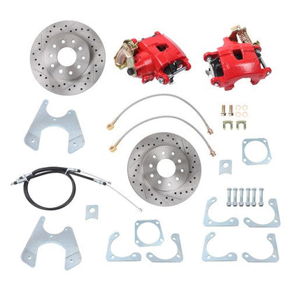 For Calipers Chevelle GTO El Camino 64-72 GM 10 12 Bolt Rear Disc Brake Kit Red