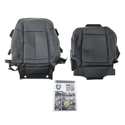 Black For Hummer H3 2006  2007-2010 Passenger Seat Cushion And Backrest Leather