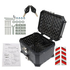 45L Black Motorcycle Top Case Tail Box Waterproof Luggage Scooter Trunk Storage