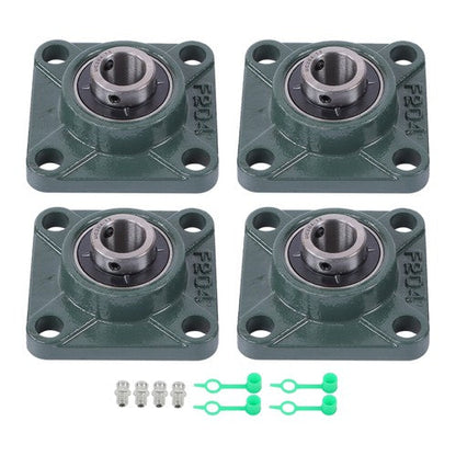 4Pcs UCP204-12 Cast Iron Pillow Block Flange Bearings - 3/4" hole with seat