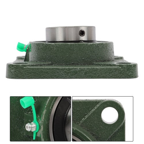 2 × UCP209-28 Pillow Block Flange Bearing 1-3/4" Bore 4 Bolt Solid Base