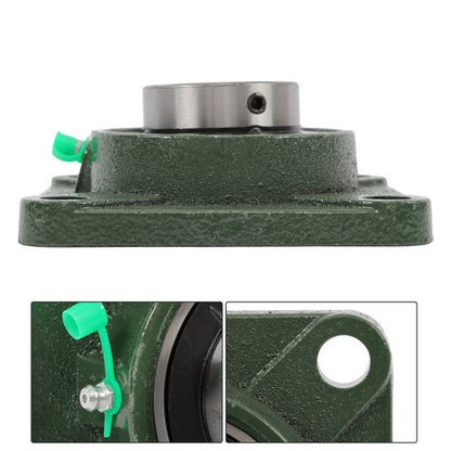 2 × UCP209-28 Pillow Block Flange Bearing 1-3/4" Bore 4 Bolt Solid Base