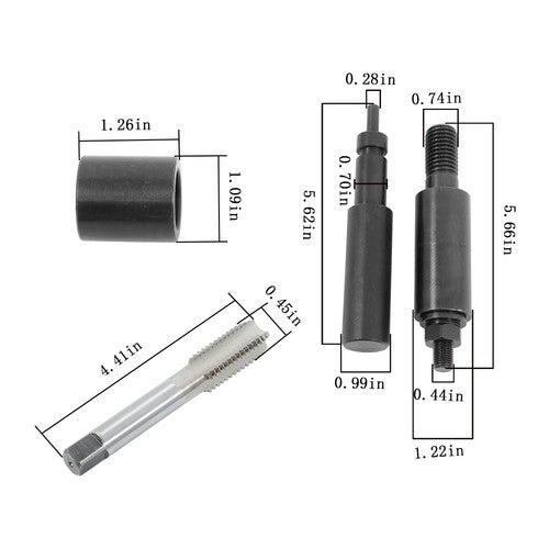 For Ford 6.0 6.4 Powerstroke 03-10 Fuel Injector Sleeve/Cup Remove & Install Set