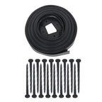 Garden Edging Kit With Anchoring Spikes No Dig Lawn Border L-shaped Lawn
