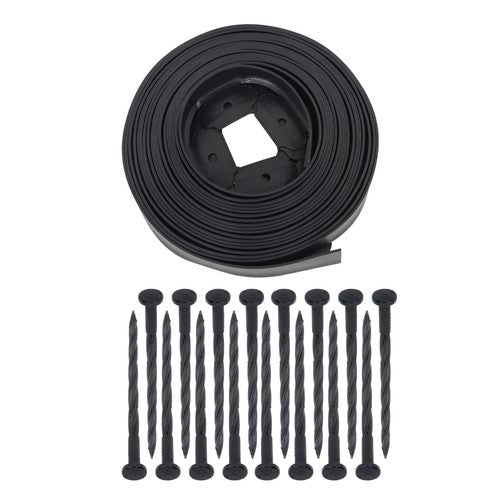 Garden Edging Kit With Anchoring Spikes No Dig Lawn Border L-shaped Lawn