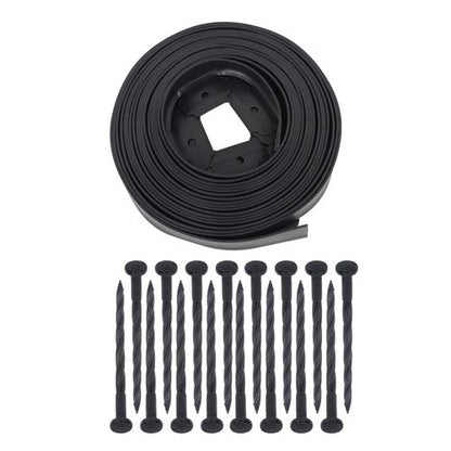 Garden Edging Kit With Anchoring Spikes No Dig Lawn Border L-shaped Lawn