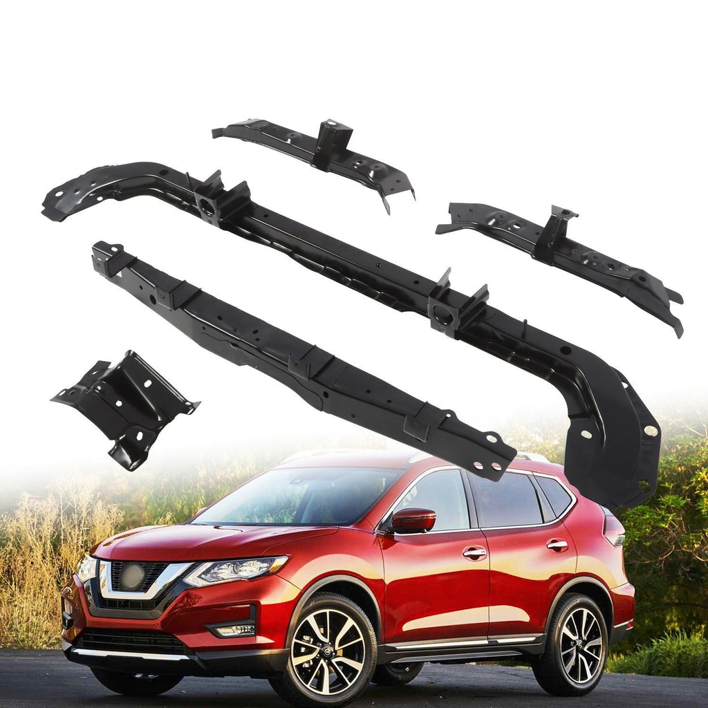 5PCS Radiator Support Brackets Left Right Upper Lower for Nissan Rogue 2014-20