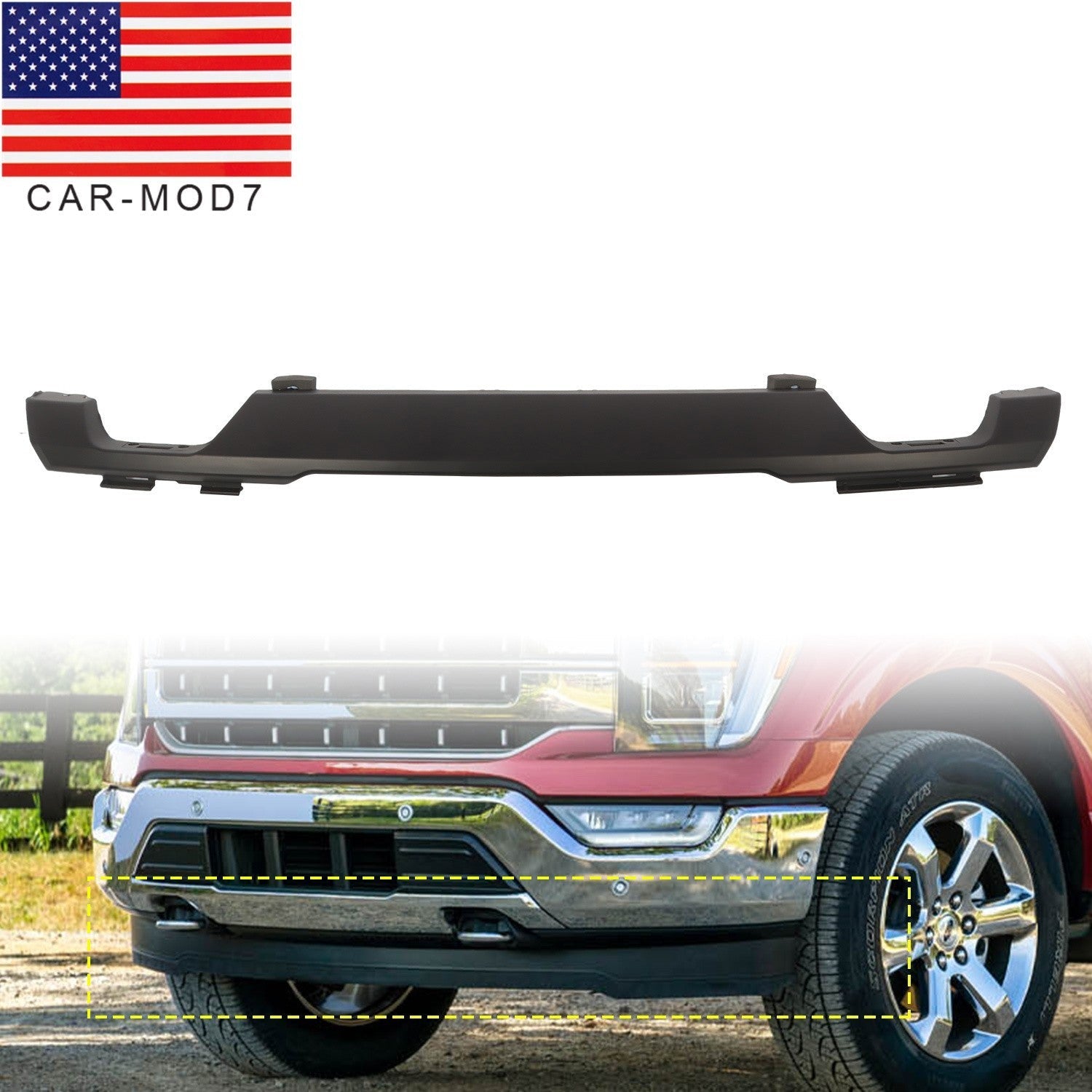 2021-2023 Ford F-150 Black Front Bumper Lower Molding Trim Valance