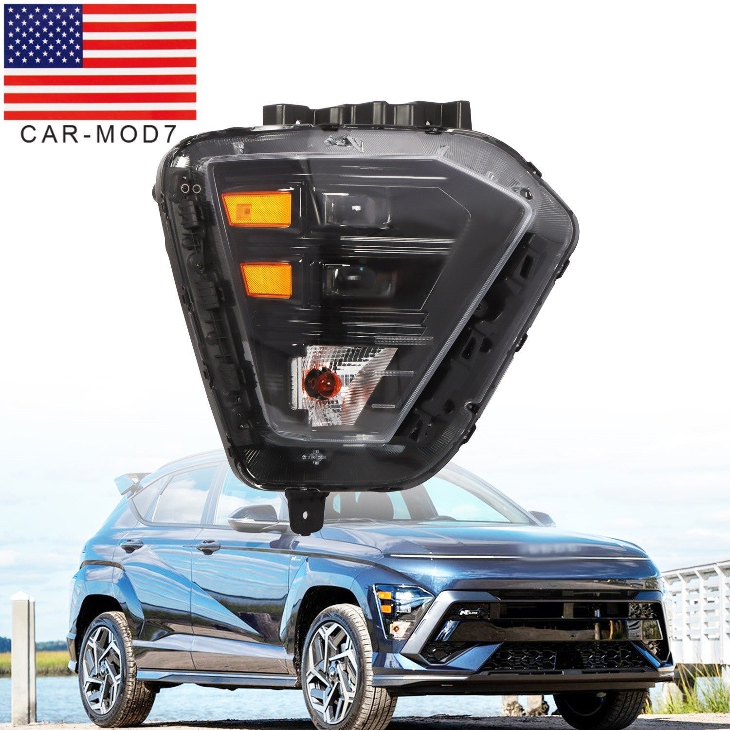 2024-2025 Hyundai Kona Right LED Headlight w/ Halogen Signal RH 92102-BE020