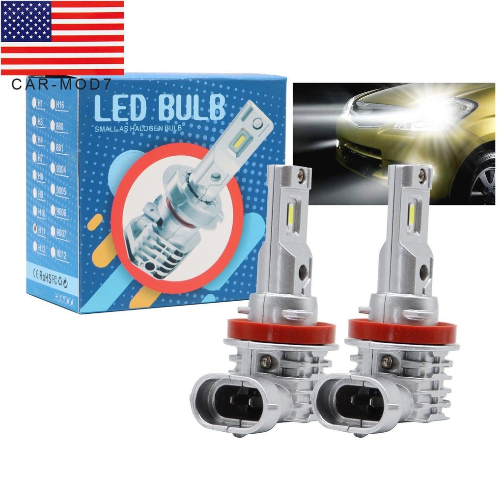 H11 H8 H9 LED Headlight Kit 6500K 360000LM Super Bright High Low Beam Bulbs