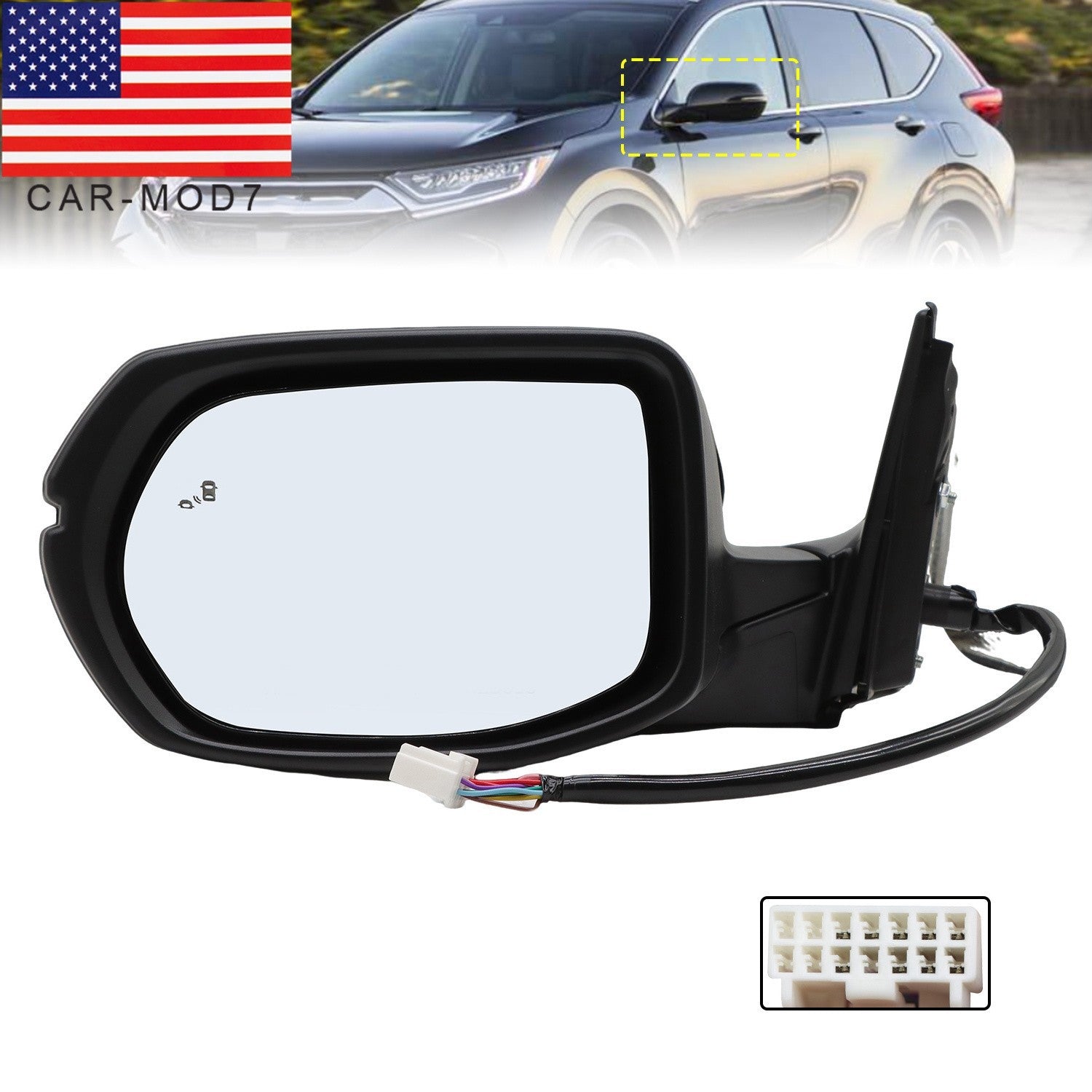Power Mirror LH Driver Side for 2017-2022 Honda CR-V North America Models