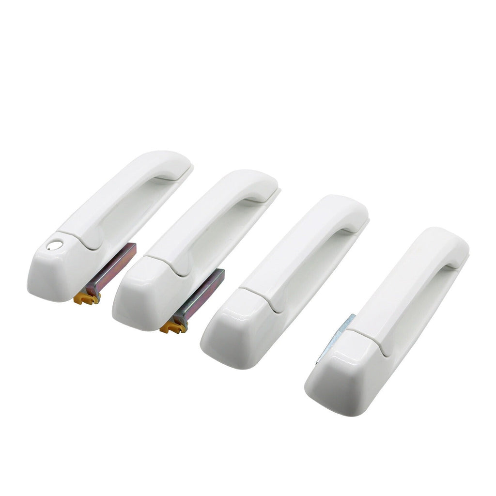 Set of 4 Bright White Front & Rear Door Handles for Dodge Ram 2012-2018