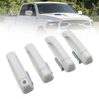 Set of 4 Bright White Front & Rear Door Handles for Dodge Ram 2012-2018