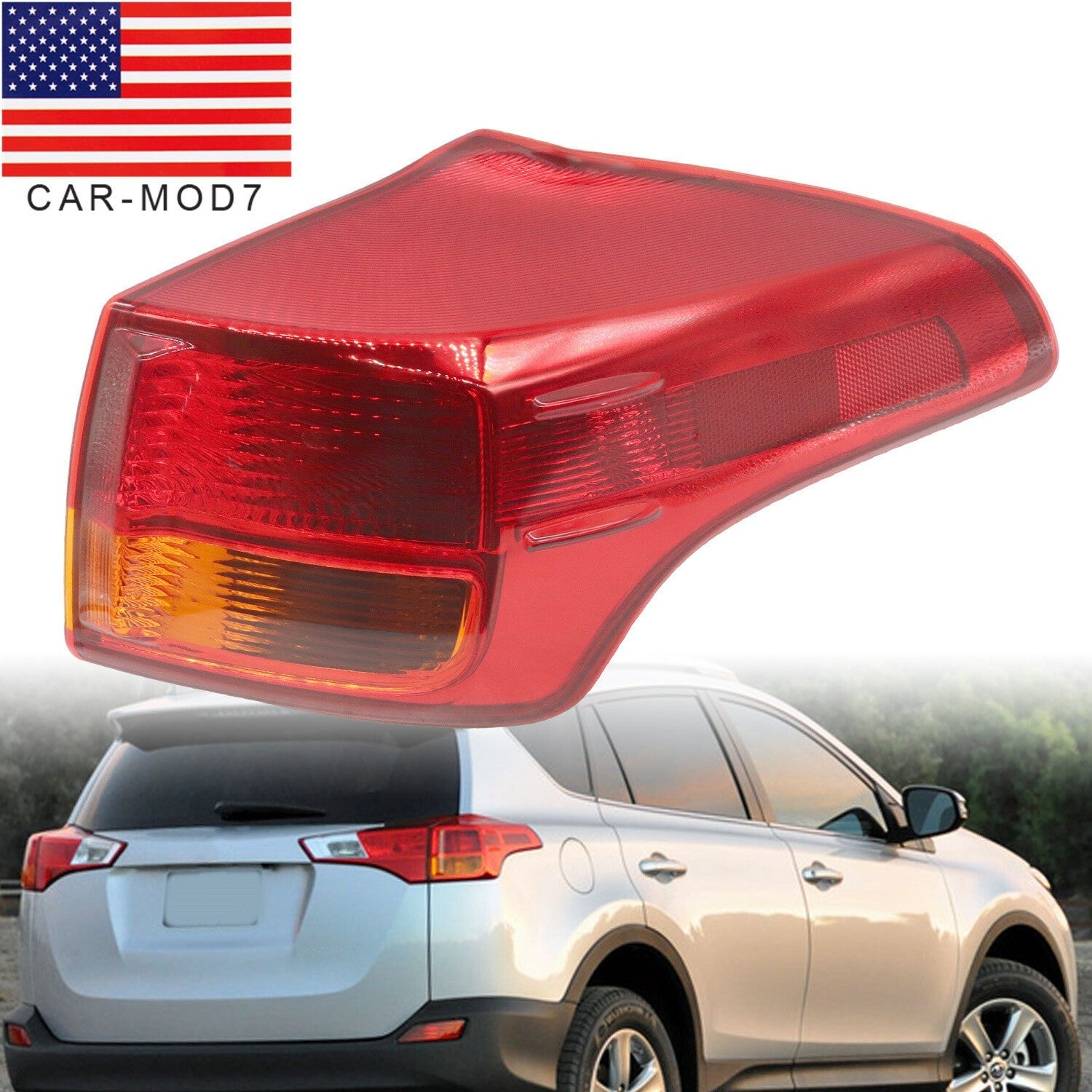 2013-2015 Toyota RAV4 Right Outer Halogen Tail Light Assembly Passenger Side