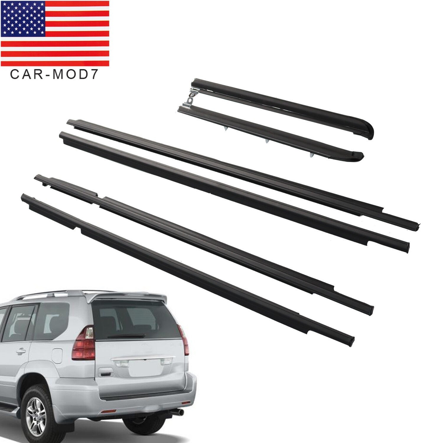 Lexus GX470 2003-2009 Outside Quarter & Door Belt Moulding Weatherstrip Set