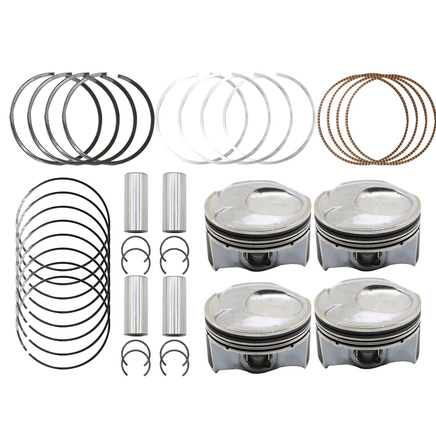 Oversize +0.50MM Piston Ring Kit for 14-19 Hyundai Kia Forte Forte5 2.0L