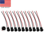 Pack of 10 T10 194 168 Pigtail Light Wiring Harness Socket Extension