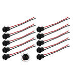 Pack of 10 T10 194 168 Pigtail Light Wiring Harness Socket Extension