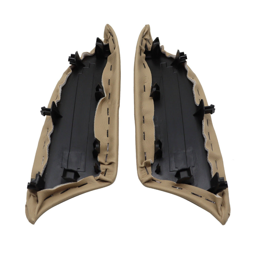 Beige Leather Front Door Armrest Pair LH & RH for 2008-2012 Honda Accord