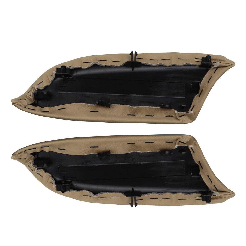 Beige Leather Front Door Armrest Pair LH & RH for 2008-2012 Honda Accord