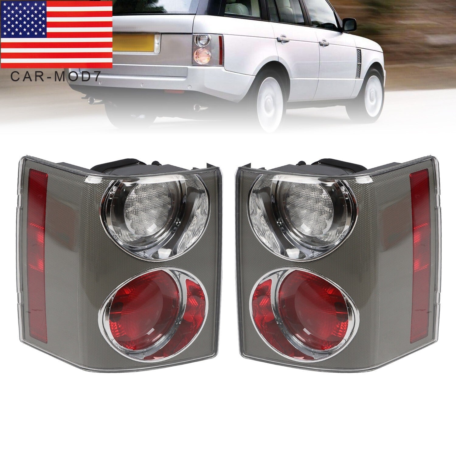 Pair Rear Brake Tail Lights for 2002-2009 Land Rover Range Rover