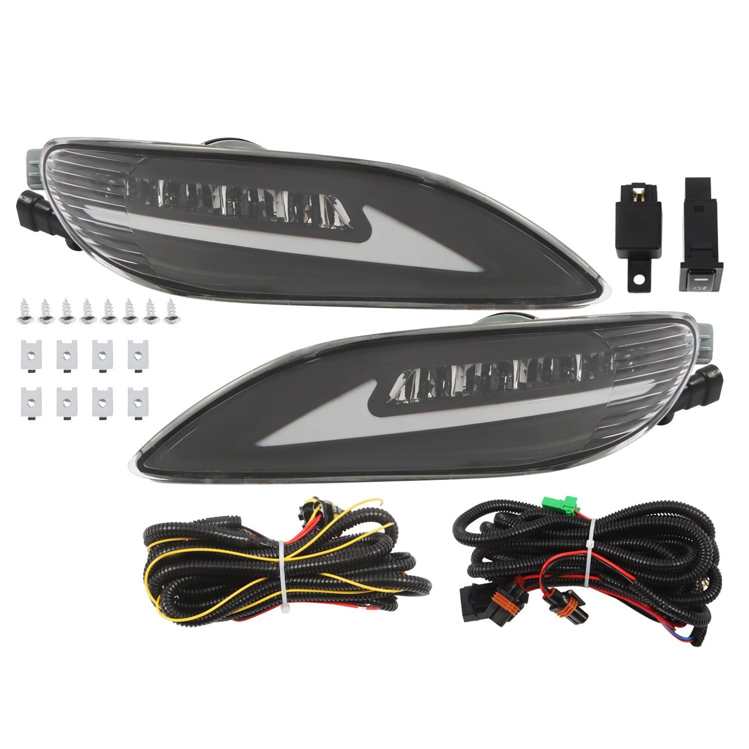 LED Fog Lights Pair for 2005-2008 Toyota Corolla & 2002-2004 Camry Bumper Lamps