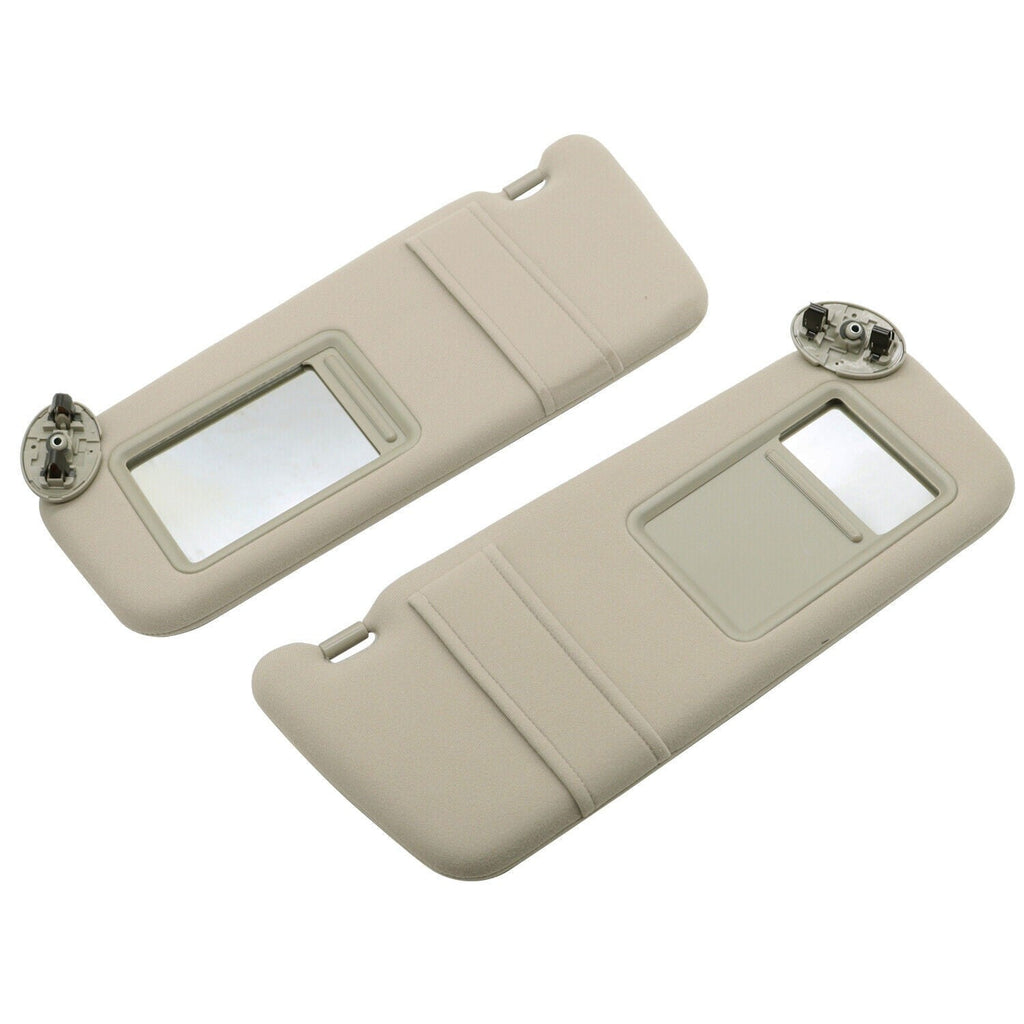 Pair Sun Visors Left & Right for 2007-2011 Toyota Camry Beige Tan