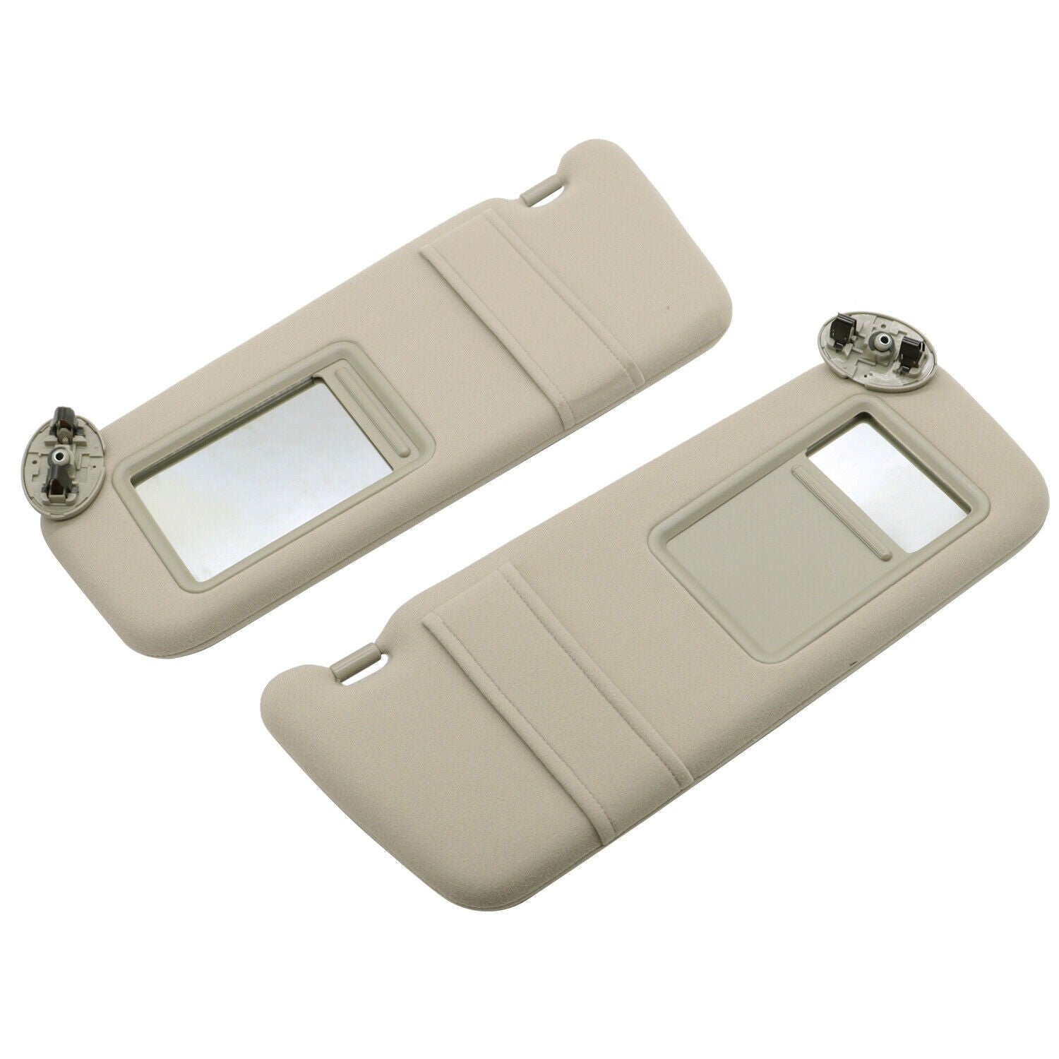 Pair Sun Visors Left & Right for 2007-2011 Toyota Camry Beige Tan