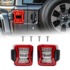 Pair LED Tail Lights Rear Brake Turn Signal Lamps for 2007-2018 Jeep Wrangler JK