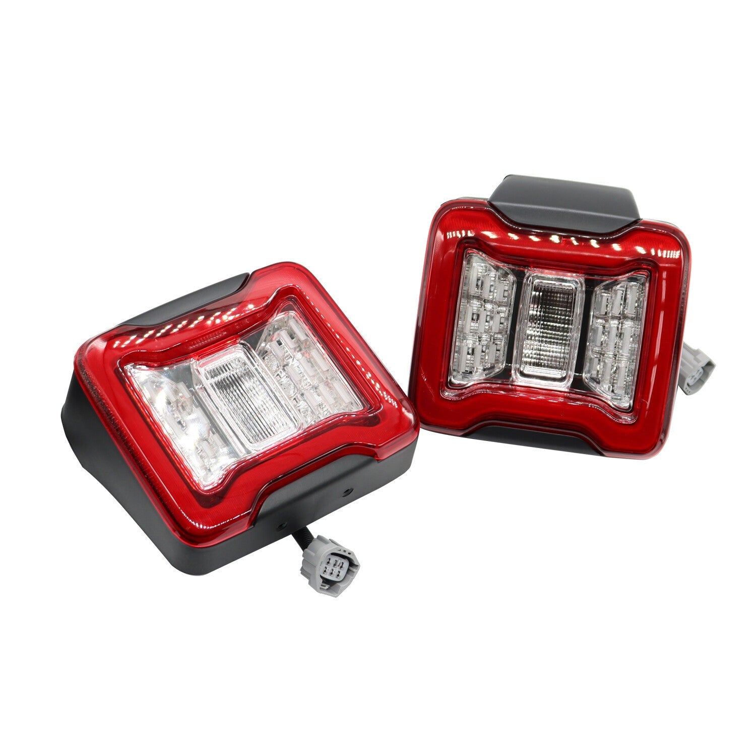 Pair LED Tail Lights Rear Brake Turn Signal Lamps for 2007-2018 Jeep Wrangler JK
