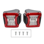 Pair LED Tail Lights Rear Brake Turn Signal Lamps for 2007-2018 Jeep Wrangler JK