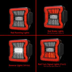 Pair LED Tail Lights Rear Brake Turn Signal Lamps for 2007-2018 Jeep Wrangler JK