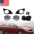 2009-2010 Toyota Corolla Clear Fog Lights Pair w/ Covers & Switch