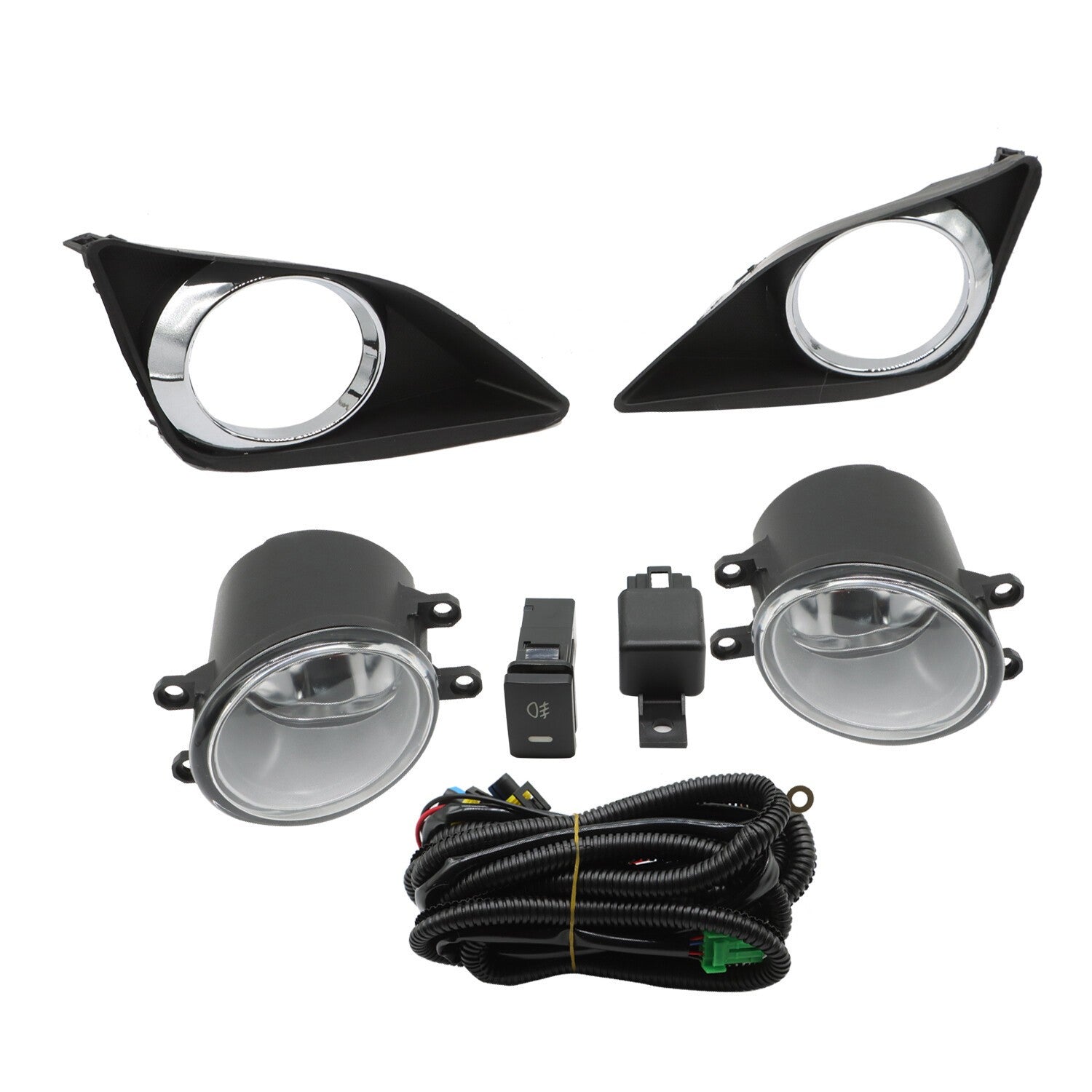 2009-2010 Toyota Corolla Clear Fog Lights Pair w/ Covers & Switch