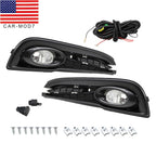 Pair 2013-2015 Honda Civic Sedan Clear Fog Lights Bumper Lamps w/Wiring