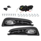 Pair 2013-2015 Honda Civic Sedan Clear Fog Lights Bumper Lamps w/Wiring