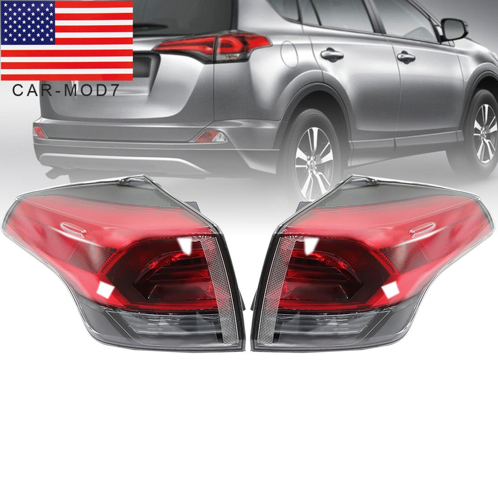 2016-18 Toyota RAV4 Left & Right Tail Light Outer Rear Halogen Pair