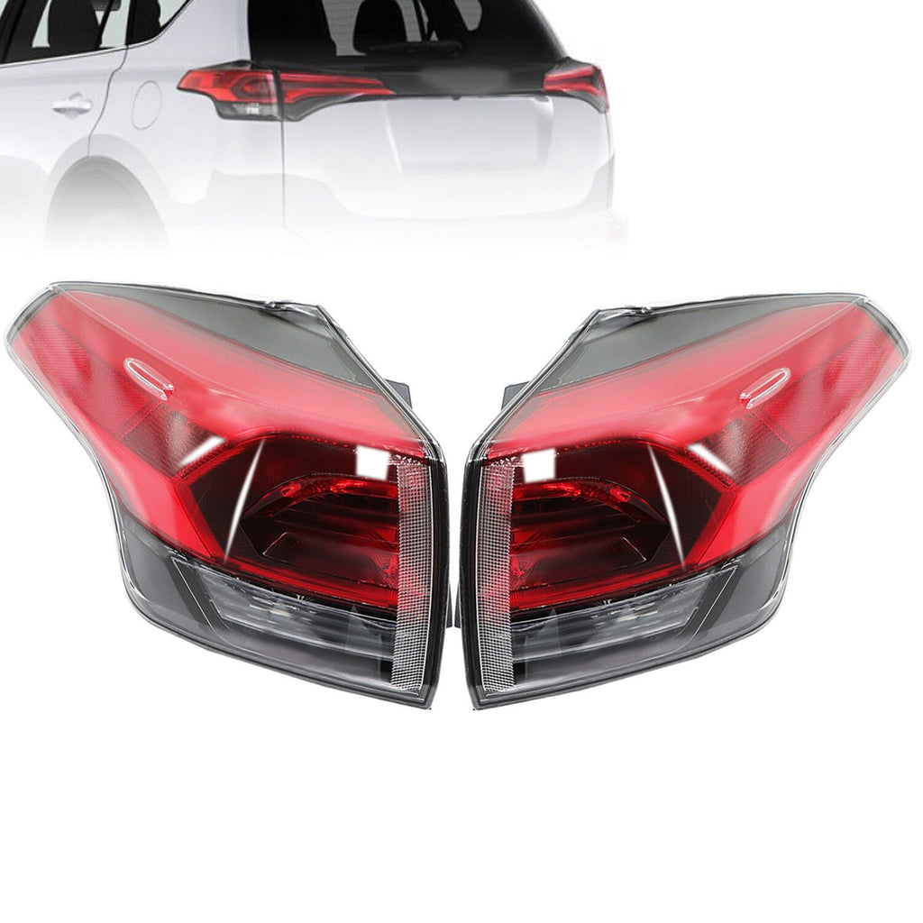 2016-18 Toyota RAV4 Left & Right Tail Light Outer Rear Halogen Pair