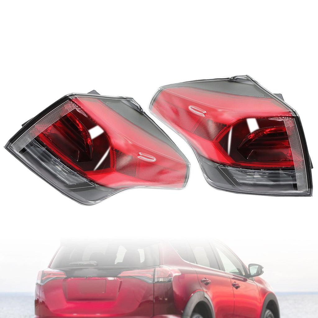 2016-18 Toyota RAV4 Left & Right Tail Light Outer Rear Halogen Pair