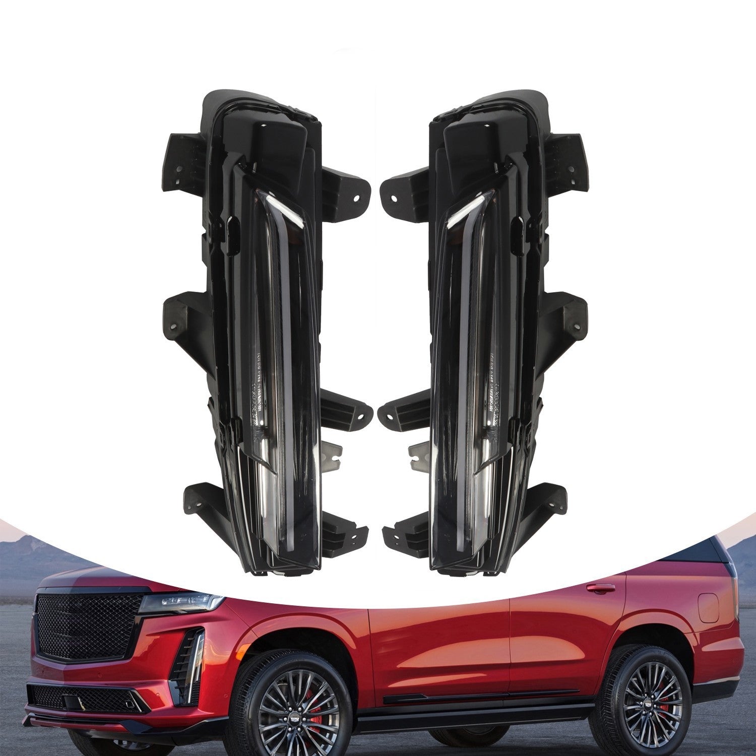 Pair for 2021-2023 Cadillac Escalade LED Fog Light Daytime Running Lamp DRL