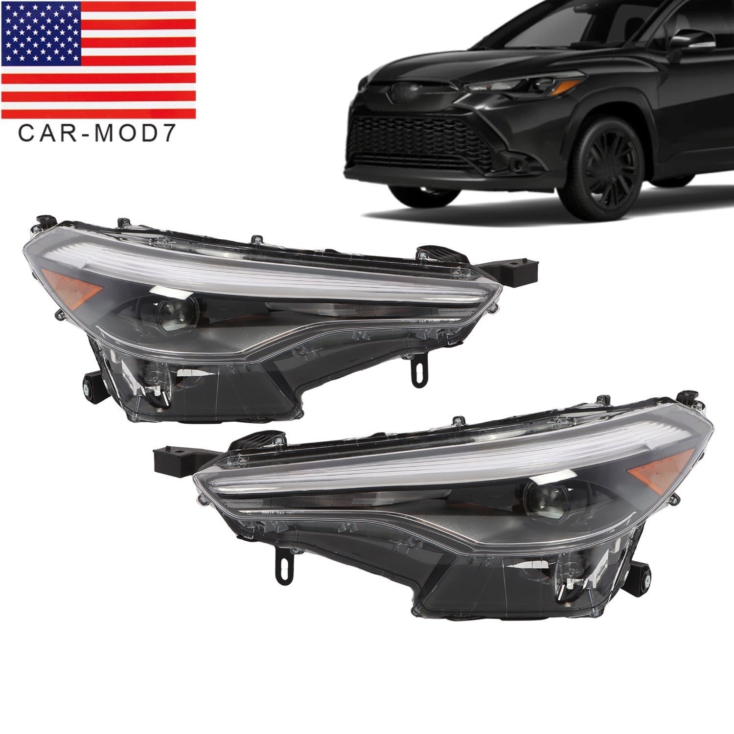 2022-2024 Toyota Corolla Cross XLE LED Headlights Pair Left & Right Side