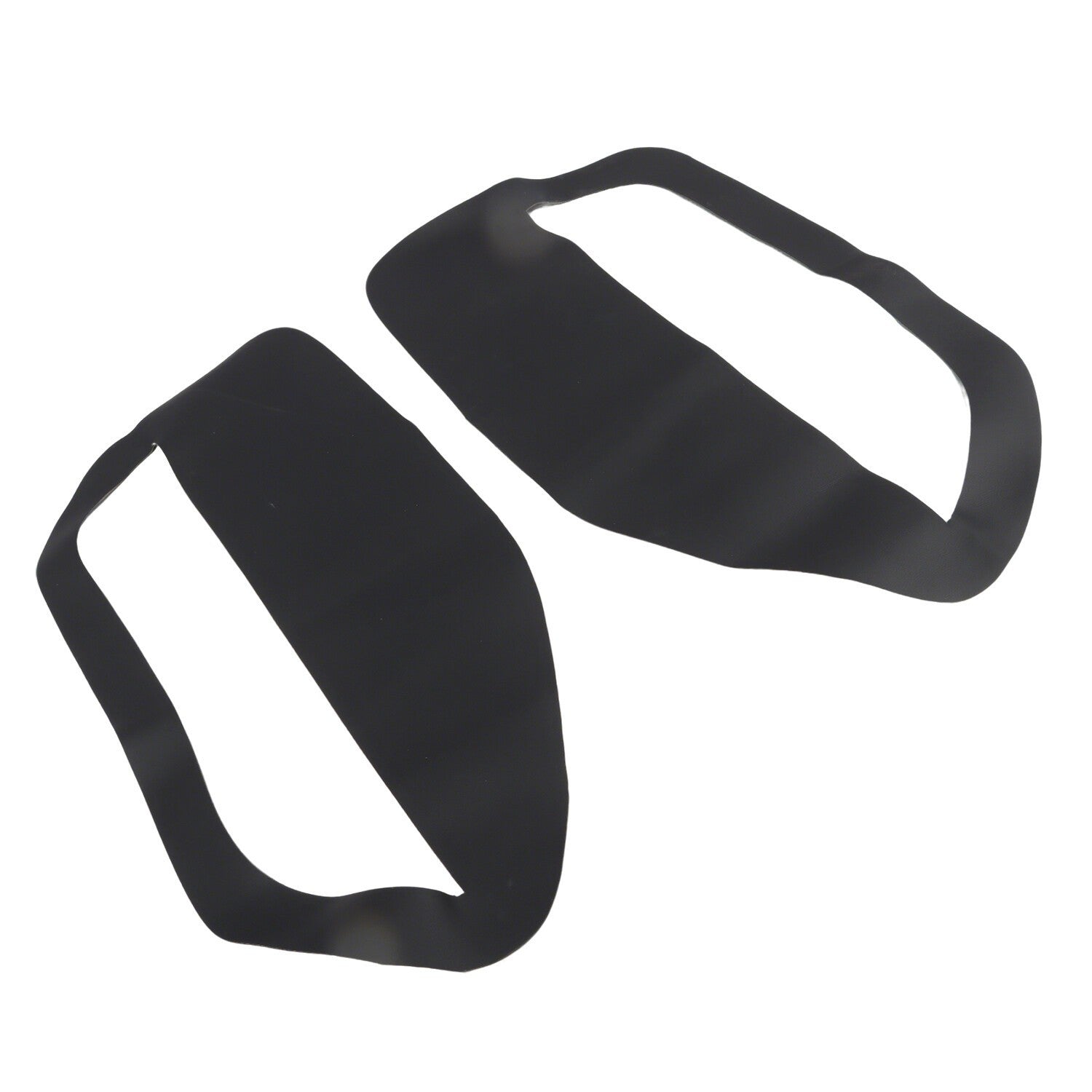 Pair of Black Leather Door Panel Inserts for Ford Mustang 2005-2009