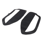 Pair of Black Leather Door Panel Inserts for Ford Mustang 2005-2009